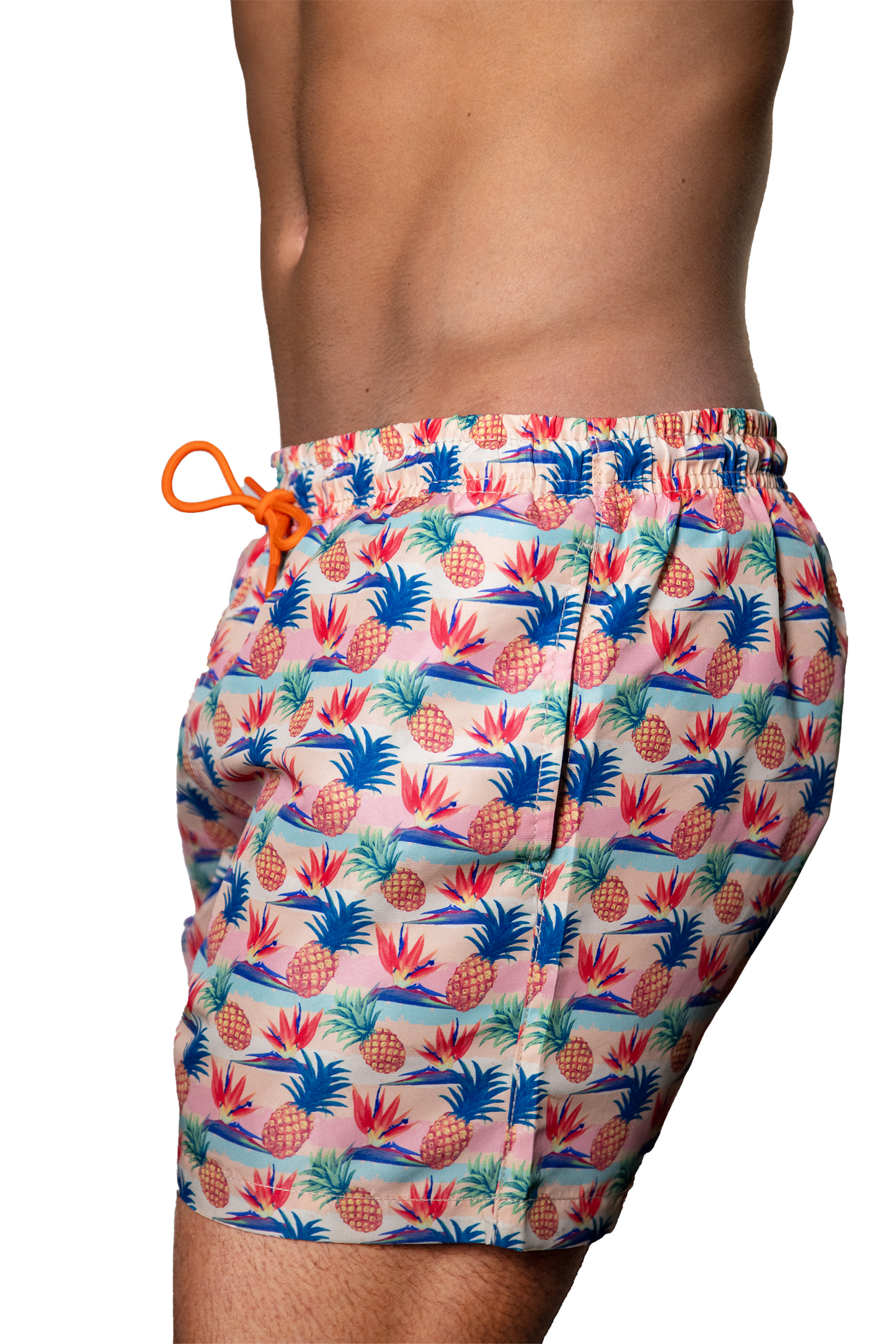 Pina Colada Fun Print Men’s Designer Swim Shorts | Refreshing Summer 2024 Trend